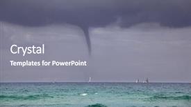  Presentation with january - Cool new presentation theme with tyhoon - rare natural phenomenon a tornado backdrop and a gray colored foreground