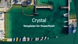  Presentation with typhoon - Colorful PPT theme enhanced with tyhoon - typhoon shelter in ishigaki backdrop and a ocean colored foreground