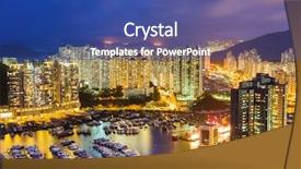  Presentation with hong kong - Cool new presentation theme with tyhoon - typhoon shelters in hong kong backdrop and a ocean colored foreground