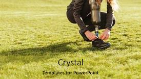  Presentation with prosthesis - Audience pleasing presentation theme consisting of tying shoelaces on prosthesis backdrop and a yellow colored foreground