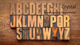  Presentation with wood type design - Amazing PPT layouts having type against rustic wooden background backdrop and a coral colored foreground