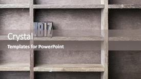  Presentation with wooden - PPT theme with type forming the word biz background and a gray colored foreground