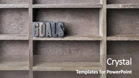 Presentation with old - Presentation theme with type forming the word goal background and a gray colored foreground