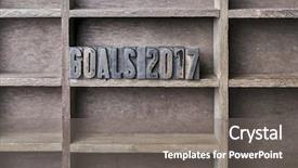  Presentation with goals - Audience pleasing presentation consisting of type forming the word goals backdrop and a gray colored foreground