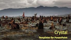  Presentation with deforestation - Presentation featuring type of agriculture of madagascar background and a tawny brown colored foreground