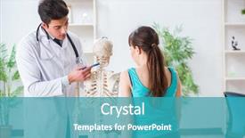  Presentation with injury - Beautiful PPT theme featuring type of injury on skeleton backdrop and a  colored foreground