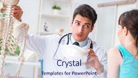  Presentation with skeleton - Audience pleasing presentation design consisting of type of injury on skeleton backdrop and a  colored foreground