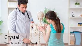  Presentation with injury - Cool new PPT theme with type of injury on skeleton backdrop and a  colored foreground
