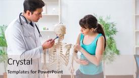  Presentation with skeleton - Theme having type of injury on skeleton background and a  colored foreground