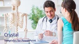  Presentation with skeleton - PPT theme consisting of type of injury on skeleton background and a  colored foreground