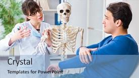  Presentation with skeleton - Beautiful slides featuring type of injury on skeleton backdrop and a  colored foreground