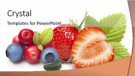  Presentation with fruit mix berry - Presentation design featuring type of wild berry fruit background and a white colored foreground
