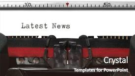  Presentation with news - Theme enhanced with typed on an old typewriter background and a wine colored foreground