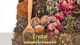  Presentation with tea types - Colorful PPT layouts enhanced with types green black floral herbal backdrop and a tawny brown colored foreground