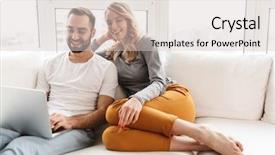  Presentation with movie theater loving couple - Colorful slide set enhanced with image of amazing loving couple backdrop and a  colored foreground