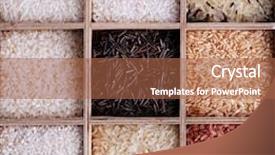  Presentation with different types of nuts - Presentation theme enhanced with types of rice in box background and a red colored foreground