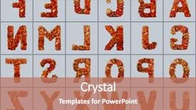  Presentation with autumn leaves - Theme featuring types tree - alphabet of autumn leaves background and a coral colored foreground