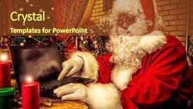  Presentation with santa claus and reindeers - Beautiful PPT layouts featuring forest in arashiyama kyoto japan backdrop and a  colored foreground.