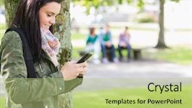  Presentation with college students - Audience pleasing slide deck consisting of types tree - side view of a college backdrop and a mint green colored foreground