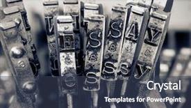  Presentation with keys - Beautiful PPT layouts featuring typescript - word essay with old typwriter backdrop and a tawny brown colored foreground