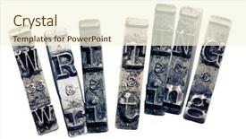  Presentation with writing - Slide set consisting of typescript - word writing with old typwriter background and a cream colored foreground