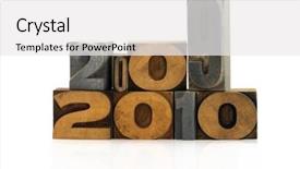  Presentation with numbers - PPT theme with typescript letters forming numbers 2009 background and a white colored foreground