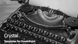  Presentation with black paper - Slide set featuring typewriter ready for use background and a dark gray colored foreground