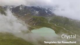  Presentation with switzerland - Slide set featuring typical-alpine-landscape-of-swiss background and a violet colored foreground