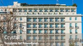  Presentation with architecture - Presentation theme having typical-architecture-in-athens-greece background and a gray colored foreground