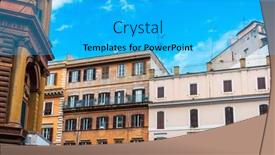  Presentation with rome - Presentation design featuring typical-architecture-in-rome-italy background and a cyan colored foreground