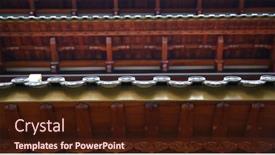  Presentation with chinese temple - Presentation theme consisting of typical-asian-chinese-temple-roof background and a wine colored foreground