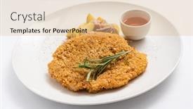  Presentation with bali island typical indonesia - Amazing theme having typical-austrian-viennese-schnitzel backdrop and a lemonade colored foreground