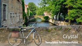  Presentation with old house - Audience pleasing theme consisting of typical-belgian-scenic-cityscape-europe backdrop and a coral colored foreground