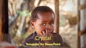  Presentation with village - PPT theme having typical-botswana-village-small-african background and a tawny brown colored foreground