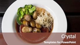  Presentation with pub - Slides featuring typical british pub food background and a  colored foreground