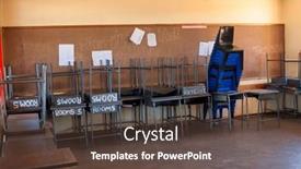  Presentation with africa - Slides enhanced with typical-classroom-at-a-school background and a tawny brown colored foreground