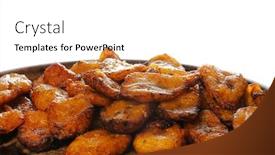  Presentation with cuban - Presentation theme having typical cuban dish isolated - fried banana background and a white colored foreground