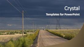  Presentation with eastern - Amazing slides having typical dirt road in eastern colorado farmland lined by power lines and sunflowers late summer with stormy sky backdrop and a ocean colored foreground