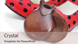  Presentation with spanish - Cool new presentation design with typical dot-patterned red flamenco backdrop and a mint green colored foreground