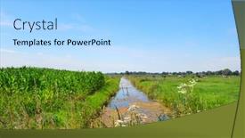  Presentation with dutch - Presentation theme featuring typical-dutch-landscape-with-ditch background and a light gray colored foreground