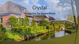  Presentation with dutch - Theme enhanced with typical dutch village giethoorn background and a light blue colored foreground