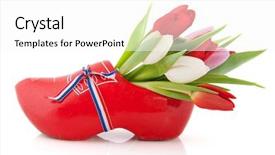  Presentation with dutch - Beautiful presentation theme featuring typical dutch wooden clog backdrop and a white colored foreground