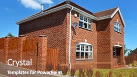  Presentation with structure - Presentation theme having typical english house background and a red colored foreground