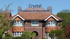  Presentation with structure - Audience pleasing theme consisting of typical english house backdrop and a light blue colored foreground