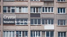  Presentation with soviet - Audience pleasing slide set consisting of typical-facade-of-the-brick backdrop and a gray colored foreground