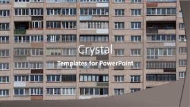  Presentation with soviet - Presentation theme having typical-facade-of-the-panel background and a gray colored foreground