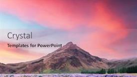  Presentation with purple flowers - Presentation consisting of typical-iceland-landscape-with-mountains background and a coral colored foreground