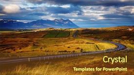  Presentation with iceland location famous place kirkjufellsfoss - Audience pleasing PPT layouts consisting of typical icelandic landscape popular tour backdrop and a tawny brown colored foreground