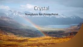  Presentation with iceland location famous place kirkjufellsfoss - Slides with typical-icelandic-landscape background and a light blue colored foreground