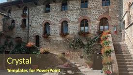  Presentation with tuscany - Theme with typical italian house in tuscany background and a tawny brown colored foreground